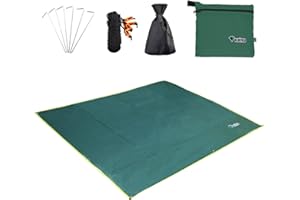Azarxis Plandeka do namiotu kempingowego, wodoodporna plandeka podłogowa, osłona przeciwsłoneczna, hamak, baldachim, odcisk stopy, osłona przed deszczem, schronienie, mata, zieleń wojskowa, rozmiar M – 180 x 220 cm