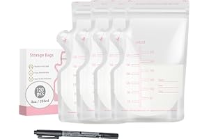 Breastmilk Storage Bags,120 count,Disposable Milk Storage Bag with 8.5 Ounce Self Standing, Presterilized, Hygienically Doubled-Sealed, Refrigeration and Freezing