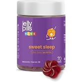 Jelly Pills Kids Melatonin Gummies 0.5 mg + Vitamin B6-70 Vegan Gummies for 2 Months - No Added Sugars - Natural Forest Fruit