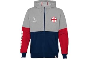 FIFA Chłopięca oficjalna bluza z kapturem World Cup 2022, Youth, Anglia, wiek 13-15, szara, bardzo duża, szary, 13-15 Lat