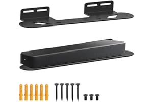 xyuayamz Soporte Barra Sonido, Soporte Altavoces Pared, Soporte de Pared para Barra, Universal Soporte de Altavoz para la Mayoría, Capacidad Máximade 15 kg, Negro