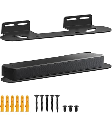 Maciun Supporti da parete per soundbar, profondità regolabile anti-goccia, mensola da parete per soundbar, staffa per soundbar sotto la TV, per casa