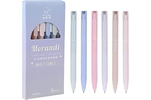 VALICAER Zestaw 6 kolorowych długopisów żelowych wałek atramentowy żel do fotografowania i wielokrotnego ładowania kolorowe długopisy żelowe o średnicy końcówki 0,5 mm płynnego odcinka i zdefiniowane, dla szkoły biuro dostaw prezent