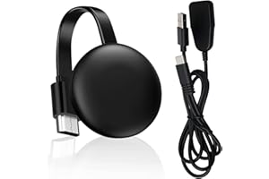 WITFOAM Chromecast Miracast Wireless HDMI Dongle 4K 2.4G– Adaptador WiFi Display 1080P Compatible con Windows/Mac/Android/iOS – Cromescats TV Crome Cast Smart TV para Proyección en Televisor Monitor Proyector