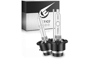 TECTICO D2S 35W Xénon Ampoule HID de HID kit de Conversion 6000K 12V Blanc Diamant +300% Ultra clair Kit de conversion Bi HID Ampoule, 2 Ampoules