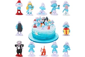 PHILOCTES Mini Personaggi Set, 12 Pezzi Topper Torta, Cupcake Topper Figure Set di Personaggi, Cake Topper, Mini Figurine Giocattoli, Decorazioni Torte Compleanno, Party Supplies per Bambini
