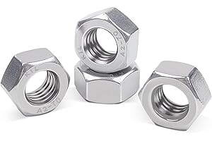 10 Pcs Nuts M8, Leryati DIN934 Standard A2 V2A Stainless Steel Hex Nut M8, Metric Hexagon Full Nuts Steel Coarse Thread Hexagon Nut Used For Fastening