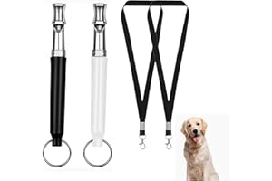 BIBITI 2 Pièces Sifflet Ultrason Chien,Sifflet Chien Rappel,Recall Whistles Sifflet Anti Aboiement,Dog Whistle,Animaux De Compagnie Haute Fréquence Contre Les Aboiements,for Dogs Entraîneurs (Blanc)