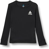 Odlo Kids' Active Warm Eco Base Layer Pants - Recycled Polyester, Odor-Resistant, Cold Weather Leggings-255279
