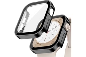 YuiYuKa Wasserdicht Hülle für Apple Watch Series 10/9/8/7 46mm 42mm 45mm 41mm mit Gehärtetem Glas Displayschutz,für iWatch Series 6/5/4/SE 44mm 40mm Voller Schutz Protective Case Ultra dünn[HD]