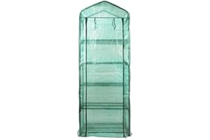 JonesHouseDeco Greenhouse Cover Replacement, Waterproof Clear PE Cover for 5 Tier Growhouse, Greenhouse Tents Plant Cover for Outdoor Garden Plants Flower House, 69x49x193cm (Only PE Cover)