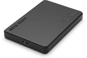MAYUMI NOVA-Vault 1TB Portable External Hard Disk Drive, USB 3.0 High Speed, Slim & Lightweight, Plug & Play, with OTG Adapter for Phone, for Laptop, PC, Smart TV, Gaming Console (Black)