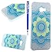 Produktbild FESELE Silikon Schutzhülle für [Samsung Galaxy A3 2017] Glitzer Luxus Kristall Rahmen Silikon Dünn Tasche Handy Cover Schutzhülle, Samsung Galaxy A3 2017 Bunt Malerei Silber Glitzer Durchsichtig Crystal Case Glänzend Weich TPU Bling Case Tasche Etui Bumper für Samsung Galaxy A3 2017 + Blau Eingabestift Stylus Touch Pen-Blau Mandala Blume
