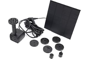 Solar Fountain Pump, MASO Solar Panel Pond Pump Water Feature Pump 7V 1.2W 200L/H