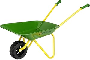 Theo Klein 3983 John Deere brouette en métal, Brouette Robuste avec Roues Solides, Charge maximale de 10 kg, Jouet pour Enfants à partir de 3 Ans