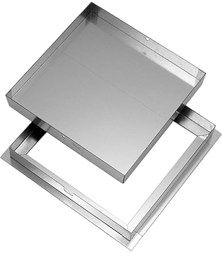 Chiusino Acciaio Inox 304 A Scomparsa 23x23cm - Botola Per Pavimento Con Sigillo Antiossidazione - Foto 5