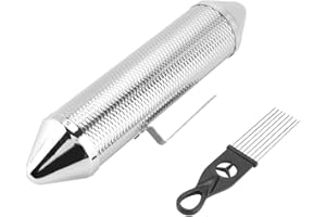 DILWE Acero Inoxidable Metal Guiro, Metal Guiro Instrumento de Percusión Musical Herramienta de Entrenamiento con Rascador