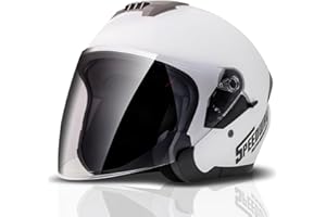 SPEEDWAY 1970 Speedway Casco Moto - Lena - Casco Jet, Ideal Tanto para Hombre como Mujer, Nuestro Casco de Moto Abierto es Ideal para la Ciudad, capacete Moto homologado ECE y Dot