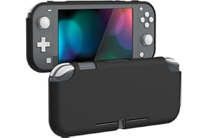 PlayVital Cover Custodia per Nintendo Switch Lite,Copertura Morbida TPU Protezione Accessorio per Nintendo Switch Lite Console-Nero