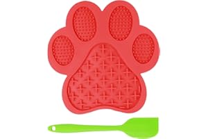 ProChosen Leckmatte Hund,Silikon Schleckmatte Hund Passen mit 1 Silikonspatel,für Haustier-Baden,Pflege,Ausbildung,Slow Feeder mit Super Starke Saugkraft