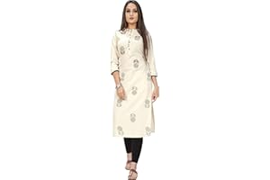 Rajnandini Ladies Beige Pure Cotton Jaipuri Print Kurti (JOPLVL116-P)