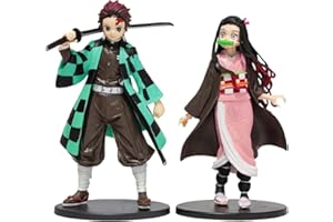 Ksopsdey 2 pcs Demon Slayer Anime Figure Demon Slayer Action Figures Cute Statues Figurine Collection Figurine Car Decoration Home Office Decoration,Gift for Fan,Boy and Girls