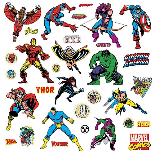 RoomMates RMK2328SCS RM - Marvel Helden Comic Wandtattoo, PVC, Bunt, 29 x 13 x 2.5 cm