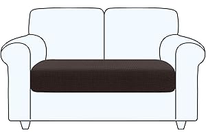 TAOCOCO Copriseduta Divano Elasticizzato Alta qualità Protezione del Cuscino Sedile del Divano Lavabile (2 Posti, Marrone cioccolato)