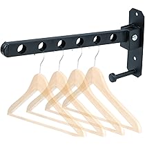 Appendiabiti Da Parete Pieghevole In Alluminio - 2 Pezzi, Con Asta 40cm, Per Lavanderia E Camera - Foto 6