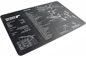 KODENOR AR15 AK47. Gunreinigung Gummimatte mit Teilen Diagramm Anweisungen Armorer Bankmatte Mauspad for G 1911 Beretta 92 HK USP.