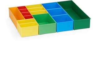 WFIX Bosch Sortimo Insetboxen-Set | Insetboxenset T3 Für die T-BOXX | Ideale Werkzeugkoffer Einlagen leer | Ordnungssystem Werkstatt Werkzeug
