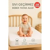 SUVAY%100 Pamuklu Sıvı Ge&ccedil;irmez Bebek Alezi Yatak Koruyucu Bebek &Ccedil;ocuk Park Beşik Kreş Anaokulu Alezi (60 x 120)
