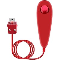 QUMOX Nunchuck & Fernbedienung Für Wii/Wii U – In Rot, Mit Silikonhülle & Schlaufe