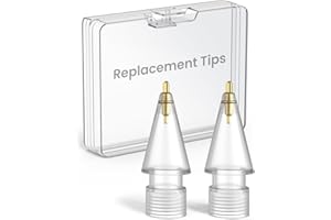 Delidigi 2 Pezzi Punte per Apple Pencil 2nd 1st Generazione, Apple Pencil Pro e USB-C, Punta Aggiornate in Metallo Resistenti all'usura, Punte di Controllo Precise a Punta Fine per Apple Pencil