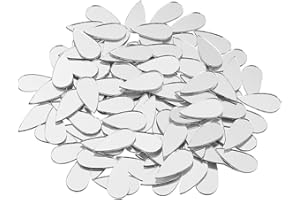 SSyang 200 Pezzi Teardrop Specchio di Vetro Piastrelle di Mosaico Chiaro Mini Apecchio di Vetro Craft Piastrelle di Mosaico Decorativo per i Mestieri fai da te Decorazione Casa Gioielli Facendo 2.5cm