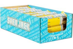 ‎SVENJACK Sven Jack (Energy Cake) - Schoko-Banane 18x 65g - Haferflocken Riegel mit langkettigen Kohlenhydraten, weniger Zucker & einzigartigem Geschmack - original Fitness Snack & Oat Meal Snack - Müsliriegel