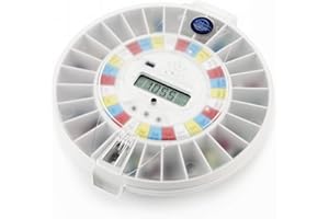 Pivotell® Advance Clear Lid Automatic Pill Dispenser with 24 Alarms - Enhanced Security Technology trusted by the NHS to help Dementia, Alzheimer's & Elderly Patients remember to take their medication