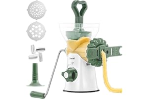 GEEDEL Hachoir à Viande, Coupe-Viande Facile à Nettoyer, Poussoir à Saucisses à Coupe Rapide, Hachoir à Viande Manuel pour Viande Hachée, Saucisse, Churros, etc.