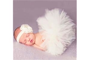 HENGSONG Neugeborenes Baby Rock Tutu Kleidung Trikot Kostüm Foto Prop Outfits Bekleidung Set (Beige)