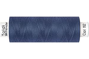 DIE STOFFTANTE Gütermann Fil à coudre polyvalent TOLDI | 500 m | Fil pour machine à coudre | 40 couleurs (112 bleu jean)