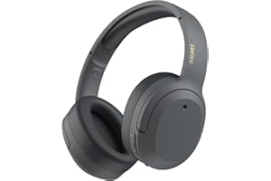 Edifier W820NB Plus słuchawki Bluetooth, hybrydowe, aktywna redukcja szumów, Hi-Res LDAC Audio, szybkie ładowanie, słuchawki nauszne, bezprzewodowe, Bluetooth 5.2, do podróży, domu, biura, kolor szary