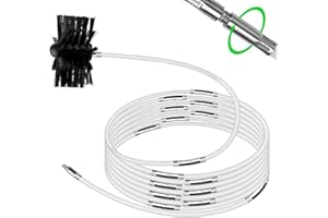 HoveeLuty Chimney Sweep Kit Flexible Flue Brush 14PCS 16 in Dryer Vent Cleaner Dryer with 4 in Head Bendable Quick Connect Dryer Lint Brush Vent Cleaner Dryer Washable Lint Cleaner