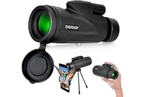 Evershop Monocular Telescopes for Adults 12x50 BAK4 High Power Handheld Phone Monocular Telescopes with Smartphone Holder&Tripod for Bird Watching Hunting Camping Travelling Wildlife