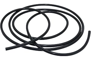 iMeistek Flexibelt silikonrör, innerdiameter 4 mm, yttre diameter 6 mm, 3 meter svart silikonslang för pumpar och luftslangar