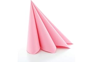 HYGIENE GMI Serviette aus GMIAir 40 x 40 cm, 1/4 Falz, edel und elegant zugleich, perfekt für Private Feiern und auch Gastronomie, 50 Stück, Farbe rosa
