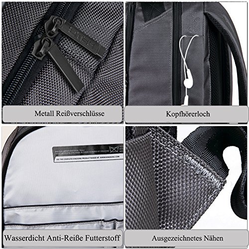 Laptop Rucksack 17 3 Zoll  DTBG Nylon ger  umig Anti-Tr  ne Daypack Reiserucksack Business Rucks  ke College Studenten Schultertasche Schultasche pass