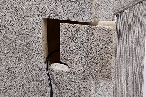 dobar Großer Design Garten-Brunnen mit Pumpe und LED´s, Polyresin, grau, 38.7 x 32.3 x 80.3 cm, 96130e - 12