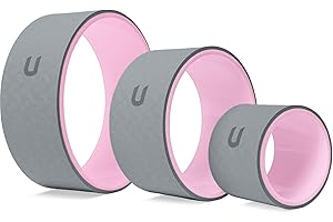 unycos - Roues de Yoga Antidérapantes, Kit de Yoga 3 Pièces 32 cm/26 cm/16,5 cm, Accessoires de Yoga pour Etirer le Dos, Améliorer la Flexibilité et Soulager la Douleur, Durable et Léger