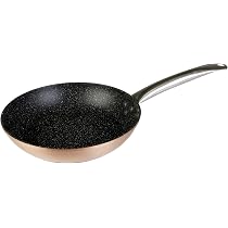 WECOOK! Granite Cazuela Alta 24 Cm – Schmiedealuminium-Topf Mit Glasdeckel, Für Induktion & Alle Herde