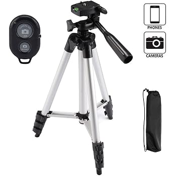 Treppiede Selfie Stick Professionale In Alluminio, Con Telecomando Wireless, Per Smartphone
